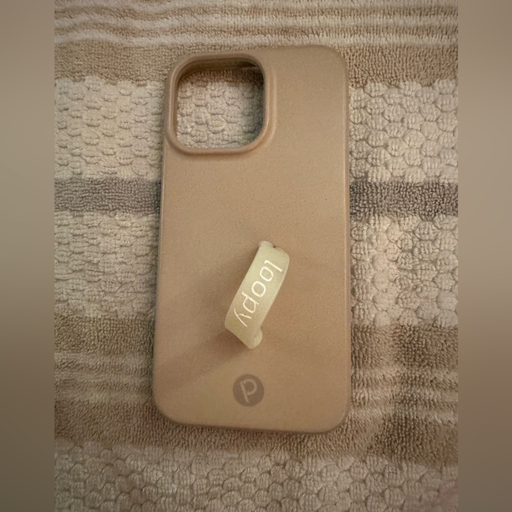 Loopy Case Tan iPhone 14 Pro Max Case